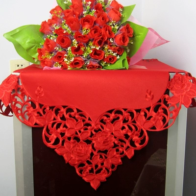 Big Red Happy Wedding Wedding Wedding Television Covered Covere Cover Capbage Cover Cover Emelcodery Tlade Ткань народная скатерть