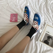 Mười bảy hươu 2018 giày vải mới màu xanh in ấn lưới trẻ em sinh viên Hàn Quốc phiên bản của Harajuku ulzzang harbor giày