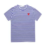 Весна и лето cdg Chuanjiu t -рубашка женщина играет классическая вышитая полосатая столичная пары пары страсть с коротким рукавом мужской топ