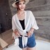 2016 mùa hè voan nhỏ khăn choàng áo khoác nữ mùa hè ngắn vest vai đa năng cardigan bãi biển kem chống nắng quần áo phần siêu mỏng thời trang nữ cao cấp Đan Cardigan