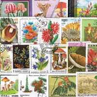 Tem, tem, cây và hoa ngoại, tem chủ đề, 50 tem, không lặp lại, 4 bản, 200 miếng tem bì thư