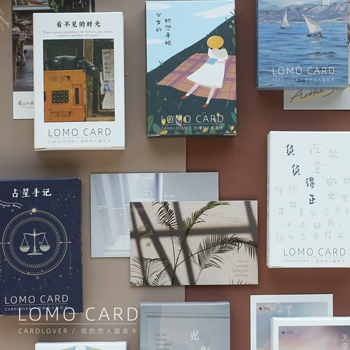 Коллекция карт Lomo, маленькая открытка INS Style Card, литературная открытка благословения, белая карта слов White Message