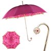 Golden ball pink flower long umbrella