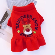 Chó nhỏ Quần áo Teddy Giáng sinh váy quần áo thú cưng quần áo hơn gấu Yorkshire chó con váy công chúa hươu - Quần áo & phụ kiện thú cưng