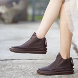 Высокая обувь, челси с молнией, короткие сапоги, 2023, из натуральной кожи, мягкая подошва