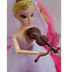 Violon Mini cho 30CM Barbie Barbie Baby Doll House Girl Phụ kiện đồ chơi búp bê búp bê Đồ chơi gia đình