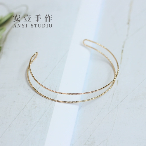 Браслет, медный золотой аксессуар ручной работы, DIY, золото 14 карат