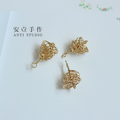 Подвеска ручной работы, медные аксессуары, золото 14 карат