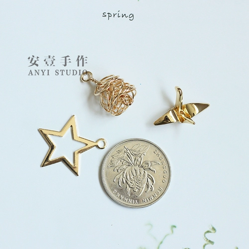 Подвеска ручной работы, медные аксессуары, золото 14 карат