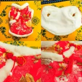 Fugui Flowers in Tang Dynasty Clothing Pet Clothing Clothing Осень и зима утолщенное хлопковое пальто праздничный фестиваль китайский стиль