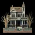 Full 68 Handmade 3D Model Model DIY Halloween H rùng rợn Ngôi nhà ma ám với mô tả giấy - Mô hình giấy Mô hình giấy