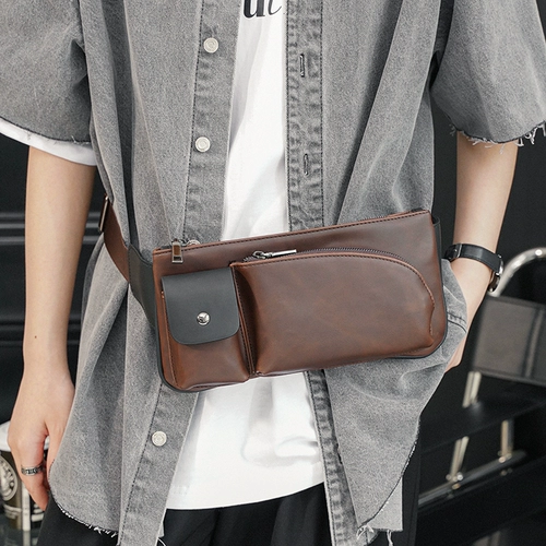Ретро нагрудная сумка для отдыха, поясная сумка, трендовая спортивная сумка через плечо, небольшая сумка, сумка на одно плечо, в корейском стиле