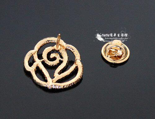 蝴蝶结领针小胸针扣针女男士水晶钻皇冠刺马针西服衬衫韩国版高档