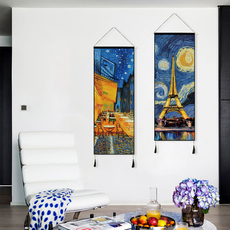 Гобелен 文艺油画布艺挂画背景布装饰壁画出租屋装修定制挂毯布艺挂布