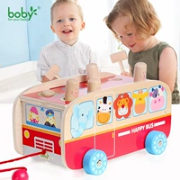 Деревянный автобус для младенца, интеллектуальная игрушка для мальчиков и девочек антистресс «Суслик», 1-2-3 лет