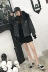 Áo khoác denim nữ xòe ngắn đoạn 2018 thu đông 2018 phiên bản Hàn Quốc mới của công việc nặng nề nóng bỏng khoan chữ denim áo hoodie nữ cute Áo khoác ngắn
