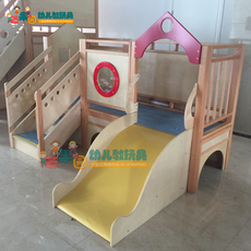 Слайд 区角游戏屋早教室内木制感统圆角儿童爬滑滑梯游乐园小型教具器材 OTHER