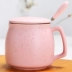 Cốc gốm cốc có nắp đậy muỗng sáng tạo vài cốc ăn sáng cốc sữa biểu tượng tùy chỉnh cốc cà phê thủy tinh lớn