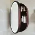 Tủ gương phòng tắm hình tròn với đèn chiếu sáng bằng gỗ nguyên khối tủ gương treo tường chống hơi nước Gương