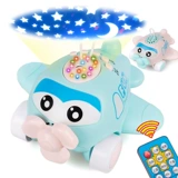 Успокаивающая машина раннего образования, самолет, музыкальная звездная проекция, игрушка, дистанционное управление