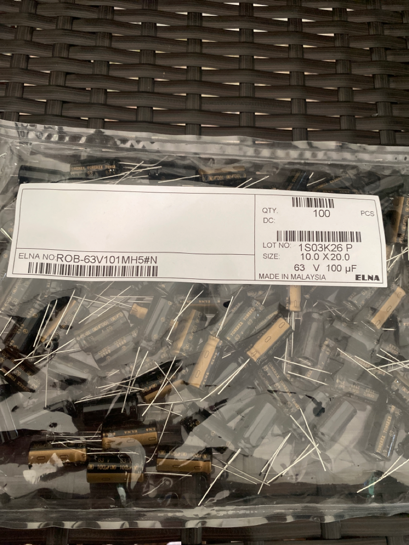 100UF 63V Japan Ina ELNA capacitor 63V100UF 10*20 mixer-TONEREX copper feet