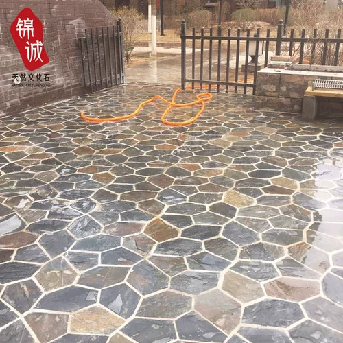 Натуральная голубая плита ледяная трещина вилла сад сад земля кирпич -увлечение древним антикварным кирпичным квадратным стеной Стена Камень Камень Материал