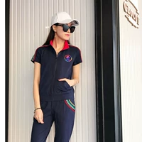 Quần thể thao cotton ngắn tay mùa hè mới Quần thể thao nữ size lớn 9502 - Thể thao sau bộ quần áo the thao nam adidas mùa đông