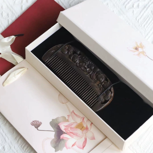 Natural Shen Guibao Mu Combs Retro выпрямленная деревянная скульптура голова меридиан, статический день на день рождения, подарки на день рождения электричества