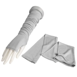 Летний солнцезащитный крем, шелковые длинные нарукавники, перчатки, УФ-защита, защита от солнца, большой размер