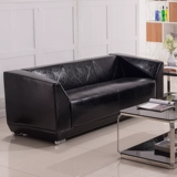 Diamond Office Dofa Кожаный маленький три -личный одиночный одиночный одно -личный диван -диван Минималистский приемной Кофейный столик