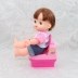 Milu quần áo búp bê phụ kiện Xiaomei Le cho nhà vệ sinh bằng nhựa với hiệu ứng âm thanh nhà vệ sinh chơi nhà đào tạo đồ chơi