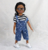 45cm BFC chung búp bê quần áo phụ kiện denim overalls Cô gái áo phông mặc đồ chơi hơn 56 nhân dân tệ bê barbie Búp bê / Phụ kiện