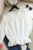 Áo thun nữ cổ chữ V 2018 xuân hè mới phiên bản Hàn Quốc của áo thun dệt kim khoe eo thon là áo sơ mi trắng 7 dây mỏng kiểu áo sơ mi nữ tay lỡ Mùa xuân