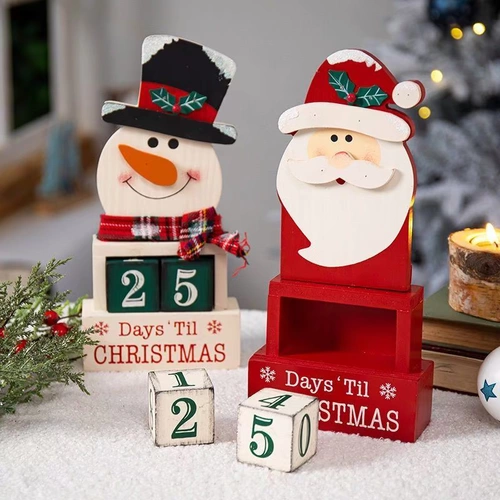 Санта -Клаус Обратный отсчет обратного отсчета, практическое небольшое подарок, подарочная коробка обратного отсчета снеговика.