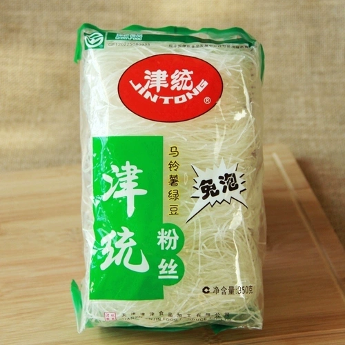 Подлинный Tianjin Jintong Fan Potato Mung Bean Fan 350G*5 Tudou Powder Free Bubble Bars холодный горшок
