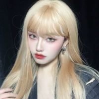 Якорь -парик женская группа Lisa То же цвет светлый светло -золото, натуральные реалистичные длинные прямые волосы JK Full Set