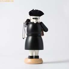 Деревянная кукла 德国原装进口müller大号吹烟公仔木制玩偶摆件香薰木偶-大法官