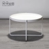 Thiết kế sáng tạo nội thất phòng khách ban công nhỏ bàn cà phê tròn bàn kim loại sofa thông minh Đồ nội thất thiết kế