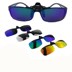 Kính clip phân cực ống kính clips kính cận thị kính mát đầy màu sắc clips treo gương phim màu clips vận chuyển quốc gia Kính râm
