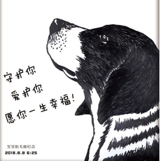 Вышитая картина с изображением ребенка 吉祥童子狗宝宝出生礼物定制12生肖胎毛画婴儿纪念品忠诚守卫2018