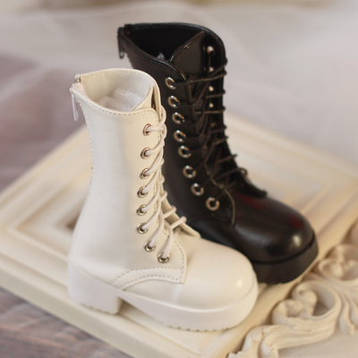 taobao agent BJD shoes leather boots boots 1/3, 3 minutes, 1/4 4, handsome middle boots black white full free shipping