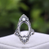 S925 sterling bạc nhẫn cổ điển trống hỗ trợ tự làm dát hổ phách vòng sáp ong hỗ trợ nhẫn nữ thiết lập trực tiếp 9 * 15 nhẫn kim cương Nhẫn