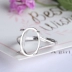 S925 sterling silver ring trống hỗ trợ thiết lập 10 * 14 7 * 9 8 * 10 11 * 13 9 * 12 12 * 15 nhẫn cưới vàng 18k Nhẫn