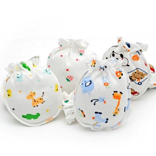 Детская хваталка, хлопковые тонкие дышащие перчатки для новорожденных