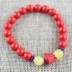 Trang sức nhỏ ban đầu Đài Loan cinnabar vòng đeo tay 8 ly may mắn ác thần bùa hộ mệnh an toàn đỏ đỏ vòng tay sinh nhật vòng tay kim cương Vòng đeo tay Clasp