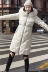 Chống mùa xuống áo khoác của phụ nữ phần dài mới cộng với phân bón tăng Hàn Quốc phiên bản của con cáo thực cổ áo lông thú lớn dày triều eo mỏng