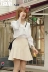 Tại sao Kim thư ký làm điều đó? Jin Zhiya với áo sơ mi xù xì top + váy phù hợp với áo trắng đẹp Áo sơ mi