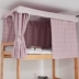 Ký túc xá đại học plaid giường rèm cửa Ren đơn giản dày bông và vải lanh phòng ngủ của phụ nữ dưới bóng vải giường 幔