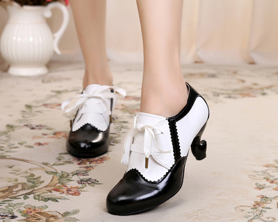 taobao agent [Xi Ying Gu] Cute sweet sweet silk ribbon table foot round head, round head, color retro Luo deep mouth small leather shoes lolita