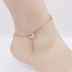 Nhật bản và Hàn Quốc phiên bản của thời trang rose gold vòng chân titanium thép mạ 18 K vàng màu vàng hoang dã tính khí của phụ nữ phụ kiện cô gái quà tặng vòng chân Vòng chân